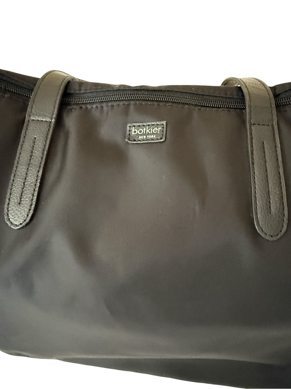 Botkier vibes Black Tote Bag - Classic Everyday Carry, nylon/cloth, 18”x11”x8” - Picture 2 of 12
